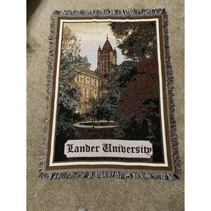 Lander University  Tapestry Throw Blanket Vintage 48" x 36"